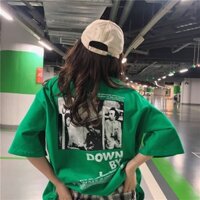 ÁO THUN XANH LÁ IN HÌNH SAU LƯNG UNISEX NAM NỮ FREESIZE