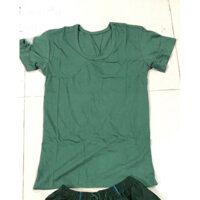 Áo thun xanh oliu  (chuẩn cấp phát) Cổ Tròn - Nam - Menswear