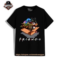 Áo Thun Xuất Mỹ Unisex Friends cartoons characters grooot Yyoda stitch toothless in box shirt