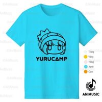 Áo thun Yuru Camp Shima Rin Chibi Cute Face ngắn tay
