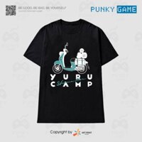 Áo thun Yuru Camp Shima Rin (Black) ngắn tay