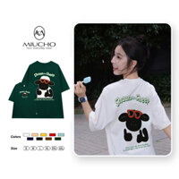 Áo thunCừu Shaun the sheep unisex form rộng ATD172 Miucho chất vải cotton in graphic