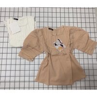 Áo tiểu thư tay ngắn