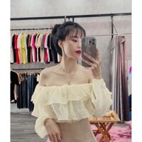 áo tơ hoa ren  cổ