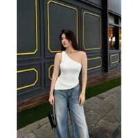 Áo top lệch vai Jena thun ánh nhũ 2 lớp dày dặn - ENKA VIETNAM