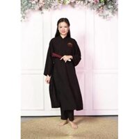 Áo Tràng Đi Chùa  Nam Nữ  Áo Khoác - Nâu Kate,Size 41.73m - 68kí