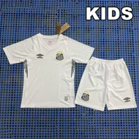 Áo trẻ em 2024 / 25 Santos Home Bộ bóng đá trẻ em Áo chất lượng cao NEYMAR JR # 10 Bộ trẻ em tùy chỉnh