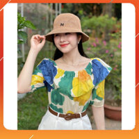 Áo trễ vai bèo 2  tầng kiểu lệch vai chun nữ tính thiết kế tay lỡ  mặc nhiều kiểu