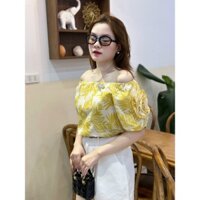 Áo trễ vai bèo 2  tầng kiểu lệch vai chun nữ thiết kế tay lỡ  mặc nhiều kiểu