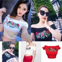Áo trễ vai croptop