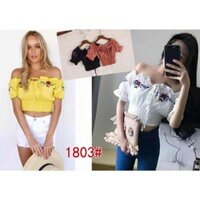 Áo trễ vai croptop