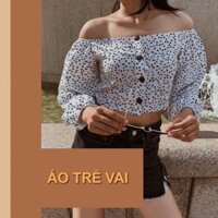 Áo trễ vai croptop.