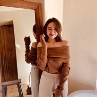 Áo trễ vai len tăm