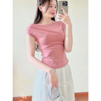 Áo Trễ Vai Nữ Áo Kiểu Nữ Phong Cách Tiểu Thư Thanh Lịch