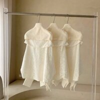 Áo trễ vai ren hoa cực xinh  - Nene._.studio