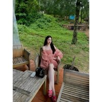 Áo trễ vai tay bồng .