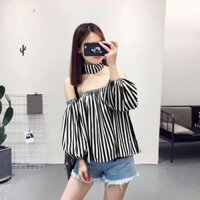 ÁO TRỄ VAI TAY BỒNG KÈM ĐEO CỔ