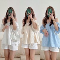 Áo trễ vai tay bồng