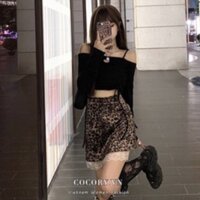 Áo trễ vai tay dài hình trái tim-Hợp với mọi kiểu phối đồ cho nữ