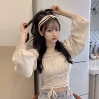 Áo trễ vai tay phồng