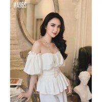 Áo trễ vai tay phồng