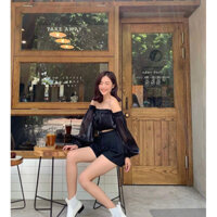 Áo trễ vai TiNgoan dáng croptop