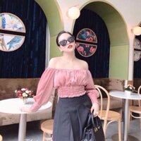 Áo trễ vai voan lụa
