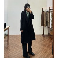 áo trench coat mangto hàn màu đen