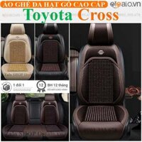 Áo trùm lót bọc ghế da xe ô tô Toyota Cross da hạt gỗ tự nhiên CAO CẤP - Kem 1 ghế trước