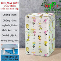 Áo Trùm Máy Giặt Cửa Trên 2 Lớp Bạt Tốt, Vỏ Bọc Máy Giặt 8-12Kg Bền Đẹp (Giao Mẫu Ngẫu Nhiên)