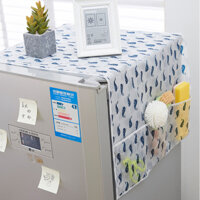 Áo Trùm Tủ Lạnh, Miếng Trùm Tủ Lạnh, Tấm Che Tủ Lạnh Chống Bám Bụi Bẩn, Chống Thấm Nước, Lau Chùi Thoải Mải, Có Nhiều Ngăn Đựng Đồ Tiện Lợi - CÁ HEO