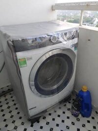 Áo Trùm Vỏ Bọc Máy Giặt Cửa Ngang Cửa Trước Electrolux Da Cao Cấp - 9 KG - 12.5 KG