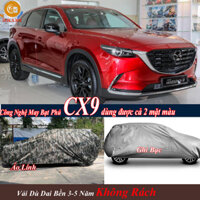 Áo Trùm Xe Mazda CX8 Xử Dụng Công Nghệ May Kép Dùng Được 2 Mặt Màu Dàn Di Và Ghi Bạc Vải Xuất Nhật