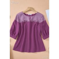 Áo trung niên kiểu thiết kế chất liệu Linen thương hiệu Thiều Hoa AN4L0342