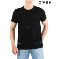 Áo Tshirt ngắn tay Owen Modal Bodyfit màu đen - TSN22018