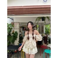 Áo tube tay phồng ICHI SG - Cà tốt size S