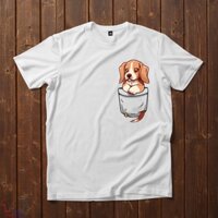 Áo Unisex Chó Beagle trong túi đẹp chất giá rẻ ATSTA10