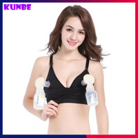 Áo Vắt Sữa, Áo Lót Hút Sữa Rảnh Tay Và Cho Con Bú 2 Trong 1 KUNBE Mặc Được Cả Ngày Thay Áo Ngực Thông Thường - Đen  - M