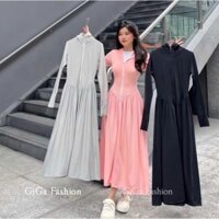 Áo váy chống nắng 2 lớp dáng xoè chất thun lạnh dáng ôm mát