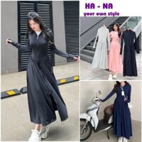 Áo váy chống nắng, toàn thân hàng đẹp form xoè dài, có mũ, chất liệu thoáng khí, cao cấp, nhiều màu - HANAFASHION VCN01