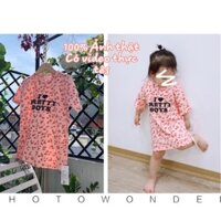 Áo váy da báo hồng cho bé gái