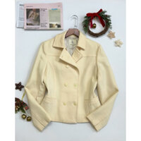 Áo vest 2hand 6 cúc màu mỡ gà made in Japan