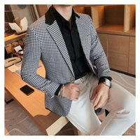 áo vest, áo vest nam phong cách hàn quốc kẻ caro sang chảnh và cá tính - H68