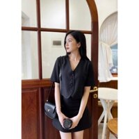 Áo vest BẢO KHÁNH SHOP áo khoác vest dáng lửng cộc tay có đệm vai cổ V 199