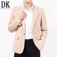 Áo vest blazer nam màu kem đẹp LZB0058 - DUKI STORE