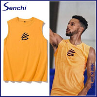 Áo vest bóng rổ Senchi dáng rộng áo thể thao nam chạy bộ áo thun không tay thể dục