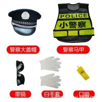 Áo vest cảnh sát giao thông nhập vai cho trẻ em, trang phục biểu diễn Giáng sinh (áo vest có kích thước đơn nhất)