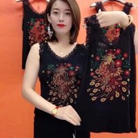 Áo Vest Cao Cấp Người Cao Tuổi Trung Niên Quần Áo Nữ Ôm Hơn Nhìn Ra
