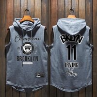 Áo Vest có mũ trùm đầu thể thao Mỹ Áo không tay Jersey Irving Basketball 7.13