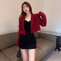 Áo vest croptop dài tay mỏng